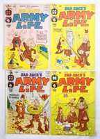 (4)HARVEY COMICS SAD SACK'S ARMY LIFE