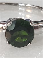 Sterling Silver Chrome Diopside Ring Sz 9