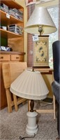 Nice Tole Painted Lamp 32" & a 28" Lamp