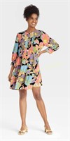 Who What Wear Womans Bishop 3/4 Sleeve Dress Small
