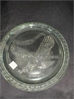 1982 GREEN GLASS 8 “ EAGLE PLATE