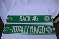 New Glarus Back 40/Totally Naked signs