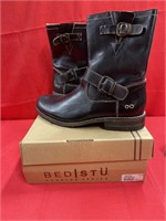 Bed Stu Ashton- Mens Black Leather Boots- 11