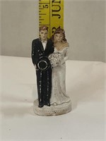 Vintage Bride & Groom Cake Topper