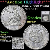 ***Auction Highlight*** 1876-cc Trade Dollar DDR F