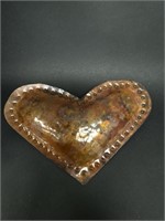 Hammered Copper Heart Pendant