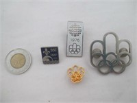 Lot de pins ou épinglettes Olympique 1976
