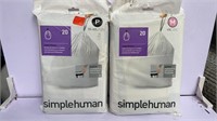 NEW SimpleHuman Trashcan Liners Garbage Bags