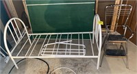 Metal Children’s Bed Frame and Cosco Step Stool,