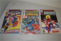 Daredevil 164 and Two Spider Man Comics