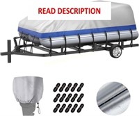 Pontoon Boat Cover 21'-24' L  Blue-Silver