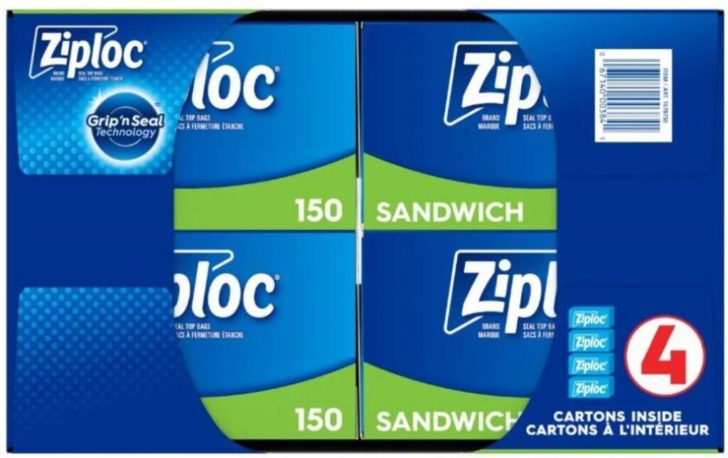 3-Pk 150-Pc Ziploc Brand Sandwich Bags