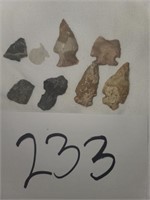 3 Small Arrowheads and 3 Misc. Pieces