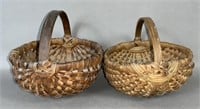 2 child's size egg baskets ca. 19th-early 20th