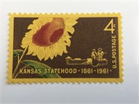 1961 4c Kansas Statehood Commemorative Stamp