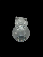 Baccarat France Crystal Glass Cat Paperweight