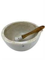 huge Coors Apothecary Mortar Bowl and Pestle