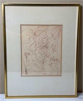 Salvador Dali Dry Point Etching Autumn 1970