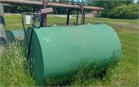 500 GALLON FUEL TANK ON SKIDS- WITH 110 VOLT
