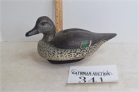 Hand-Carved by Dietrich Green Winged Teal Drake