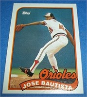 Jose Bautista rookie card 1989 topps