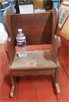 child sized homemade rocking chair