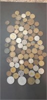 Collection of old foreign coins