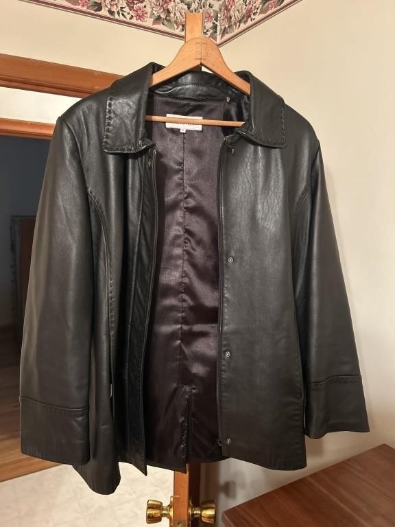 Leather Calvin Klein Jacket - XL