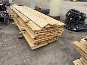 Approx 330 bd ft 1" Pine Lumber Boards 10' long