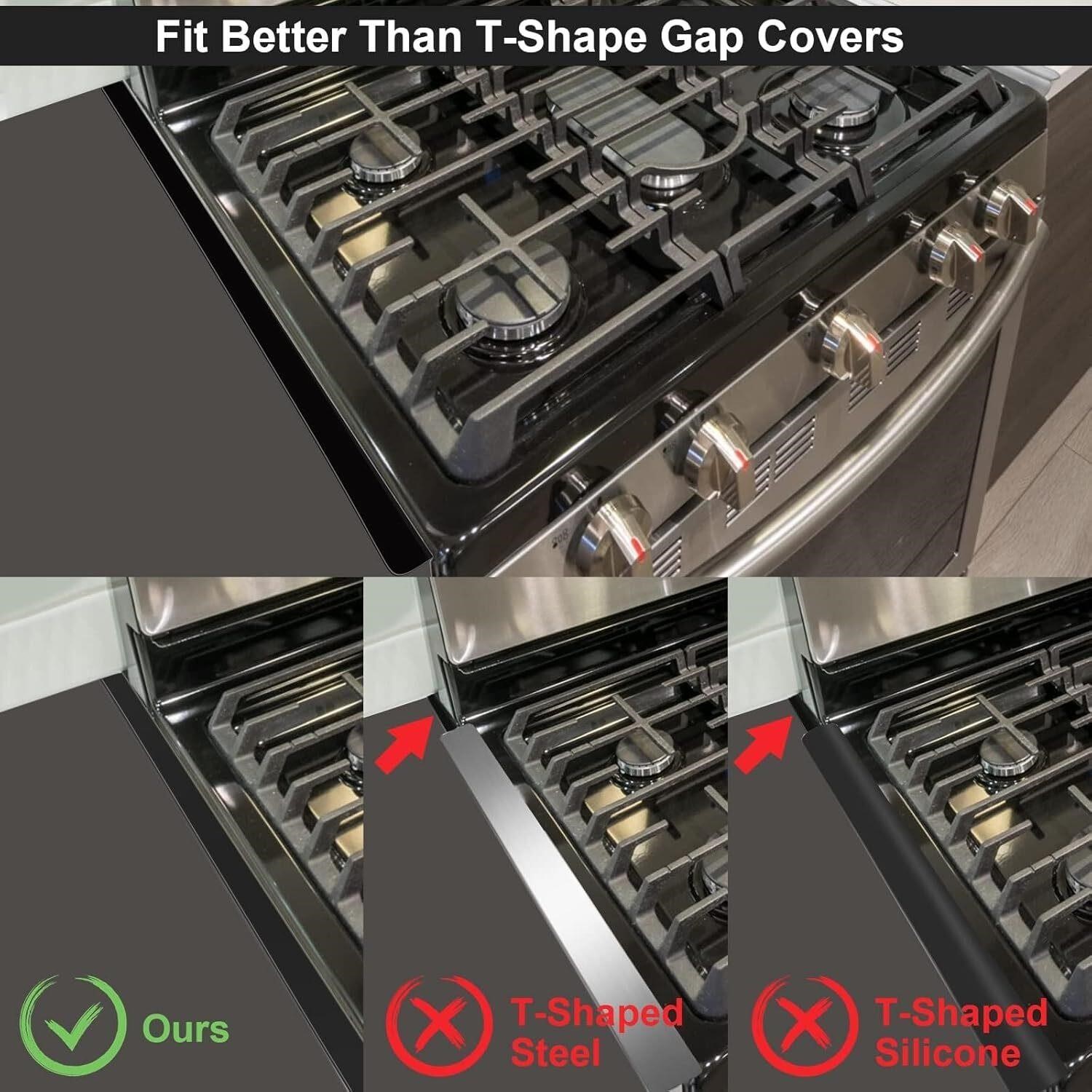 Steel Stove Gap Cover - stainless  23.5L  0.9W