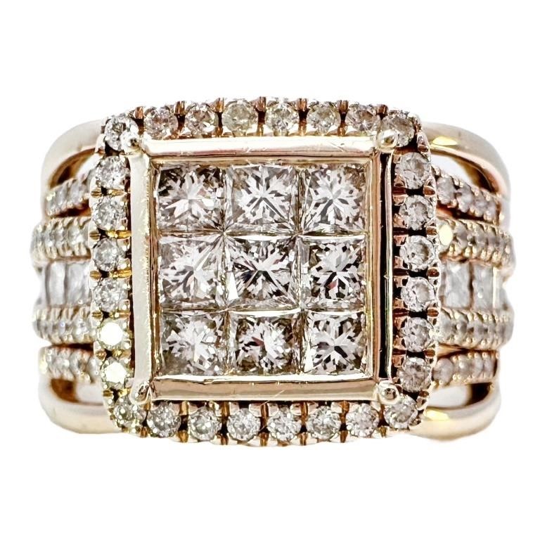 Fine Gold Diamond Gemstone Jewelry + Coins, Bullion