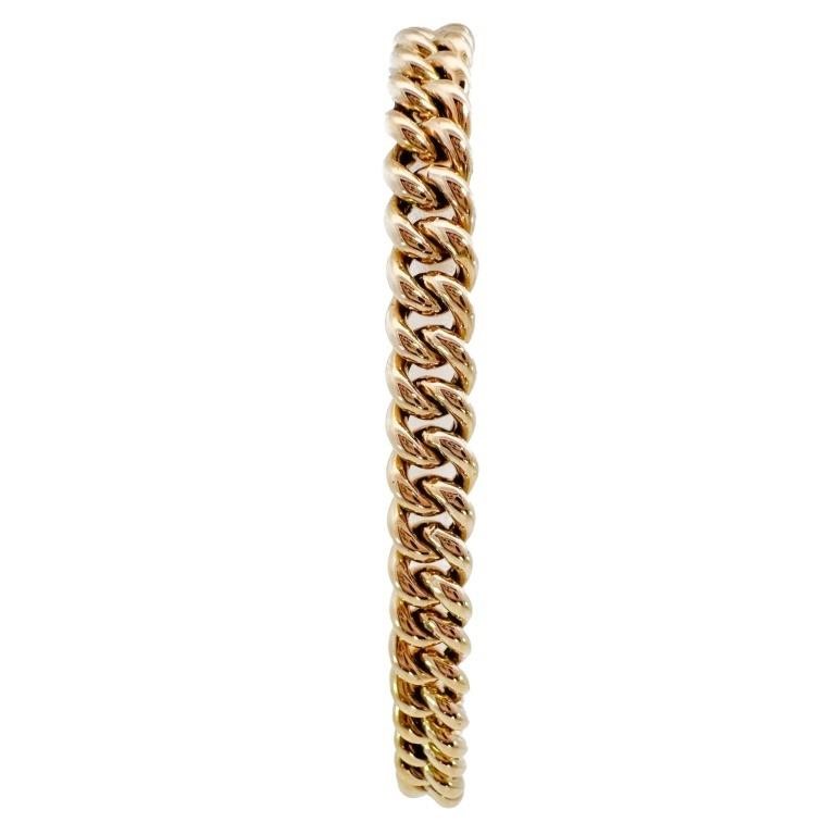 GORGEOUS 8" Curb Bracelet 14k Yellow Gold 7mm