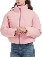 *NEW PEHMEA Women Puffer Jacket-M, Pink