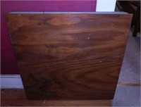 Handmade wood top card table, 33" x 33"