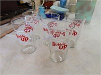 SET OF FIVE BUBBLE UP GLASSES