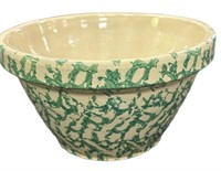 4.5 x 8 “ Green Splatter Roseville Bowl