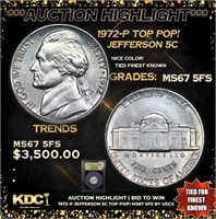 ***Auction Highlight*** 1972-p Jefferson Nickel TO