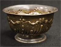 Sterling silver embossed sugar bowl