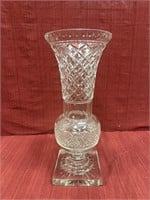 Cut Glass Vase, 17 inches, loss to rim