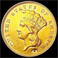 1878 $3 Gold Piece CHOICE AU