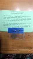 Civil war Indian head cent