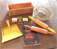 Cheese Box (wood), Rolling Pins, Tin