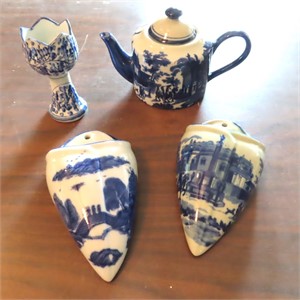 Repro Blue & White Stoneware