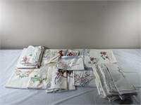 Embroidered pillow cases and other linens