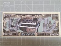 Keyboard banknote