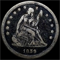 1859 Seated Liberty Quarter NICELY CIRCULATED