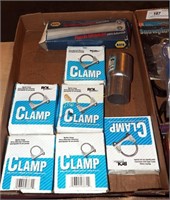 6 New 1 7/8" Muffler Clamps & Small Auto Bulbs