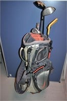 Two TaylorMade Drivers, NIke Bag