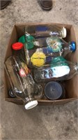 Box of bottles and jars