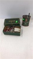 Singer sewing machine oil can and parts